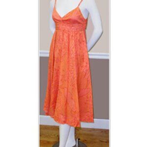 Rebecca Taylor “Twiggy” Sun Dress in Coral Print New Without Tags